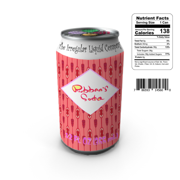 Rubee's Soda Soda Can Design