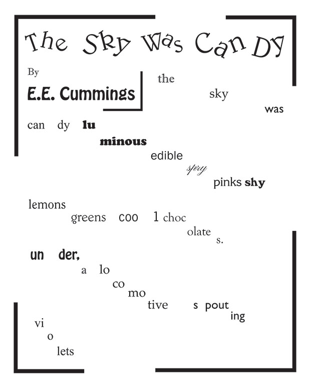 Type Poster E.E. Cummings Poem